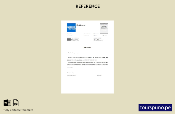 Plantilla de referencia de cierre de American Express de EE. UU. lista para impr